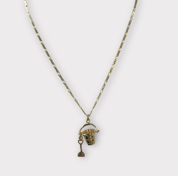 Vermeil Pail & Shovel Necklace—18”